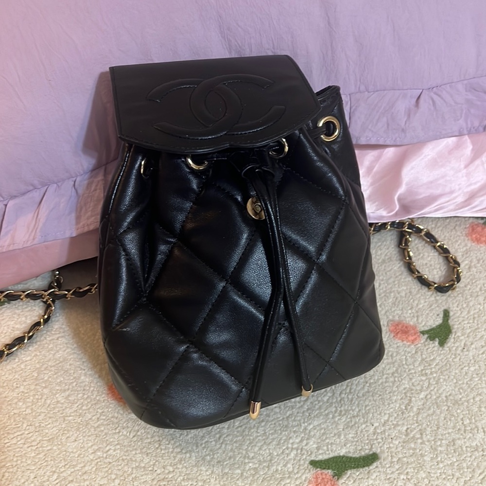 Quilted mini backpack